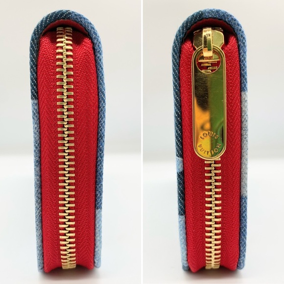 Louis Vuitton Blue Denim Canvas Monogram Zippy Wallet - Picture 7 of 12